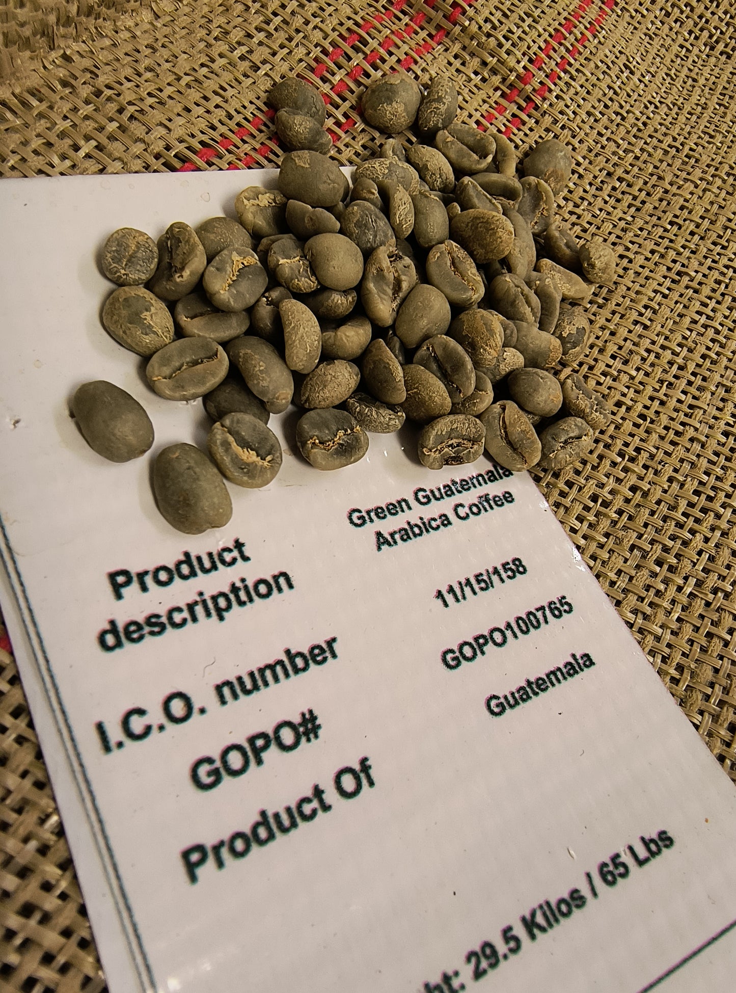 Guatemala Baja Verapaz Cubulco (Grean Bean)