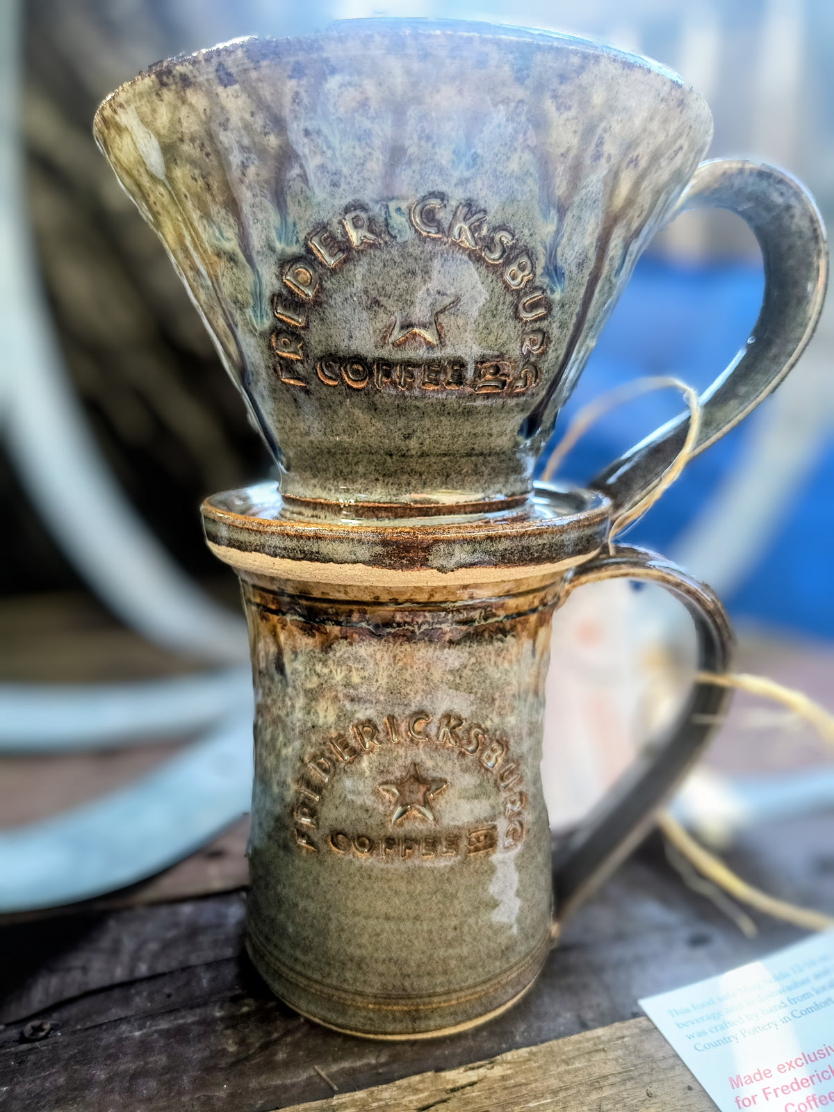 Hand Thrown Branded Pour Over by Hill Country Pottery